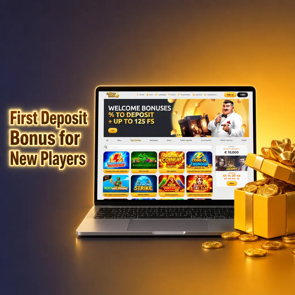 HandofLuck welcome bonus: up to 1000 EUR across four deposits plus free spins on featured slots, min GBP10 deposit