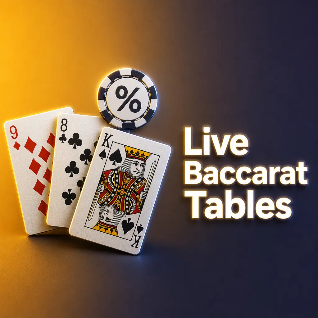 Live Baccarat tables at HandofLuck: Speed, Squeeze, No Commission, Lightning, and Salon Privé options with live dealers.