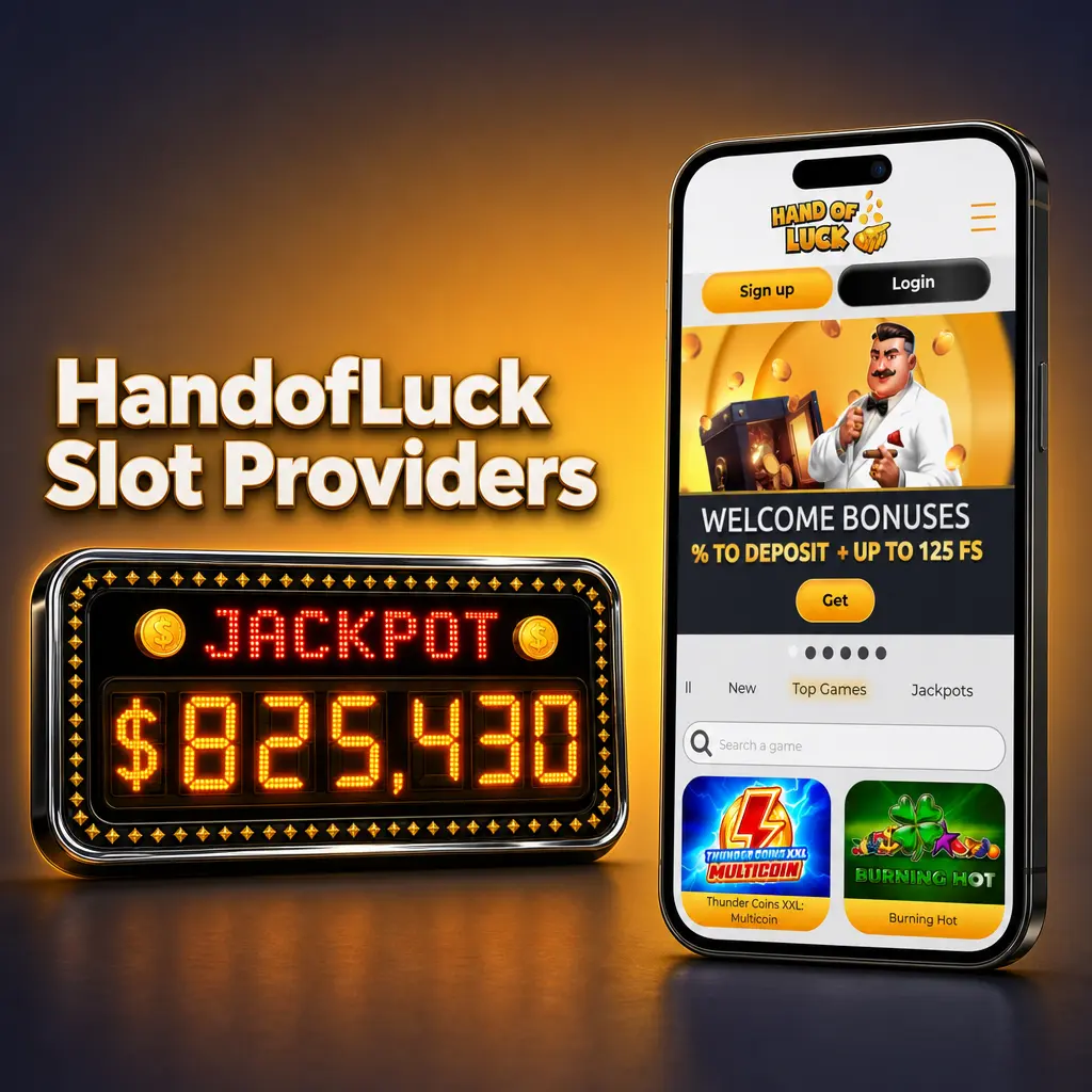 HandofLuck slot providers list featuring Pragmatic Play, NetEnt, Microgaming and 39 other studios across 42 filterable catalogues