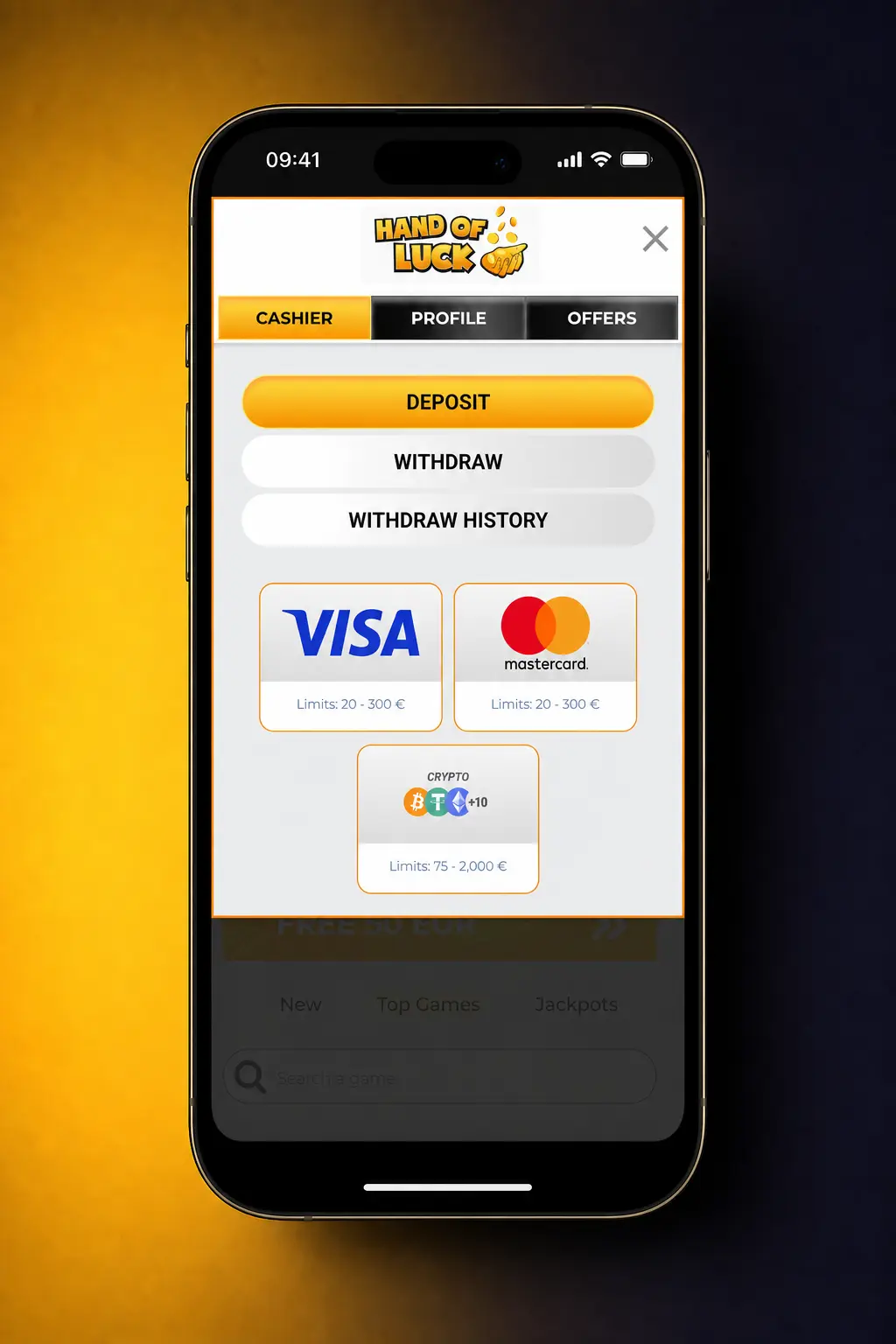 Step-by-step guide to claiming a HandofLuck bonus in the UK: register, deposit, enter code, confirm.
