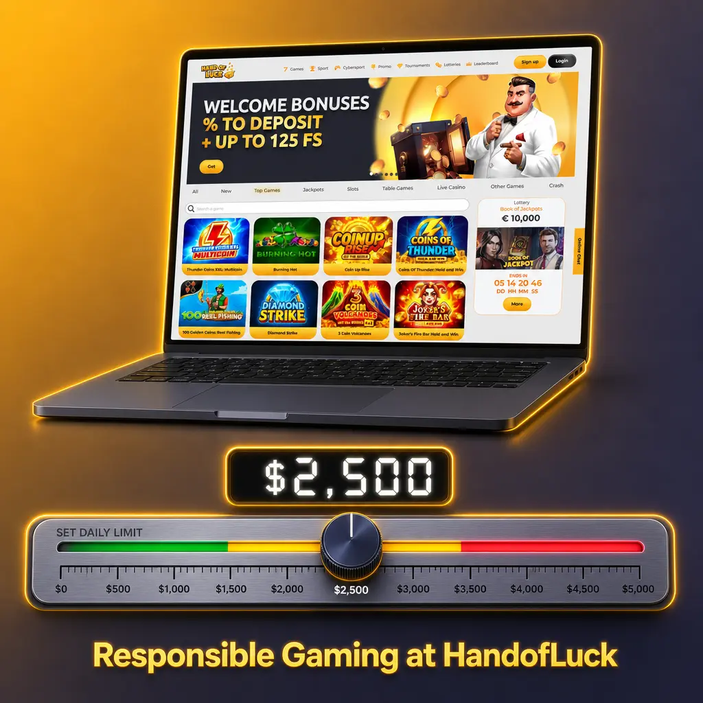 Responsible gaming tools at HandofLuck: deposit and loss limits, self-exclusion, session reminders, and age verification for safer play.
