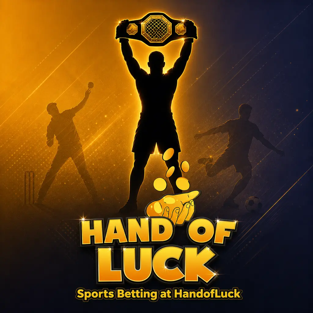 HandofLuck sportsbook offering pre-match and live betting odds across 30+ sports including football, tennis and cricket